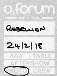Grade 2 - Rebellion London 2018, O2 Forum, Kentish Town, London 24.2.18